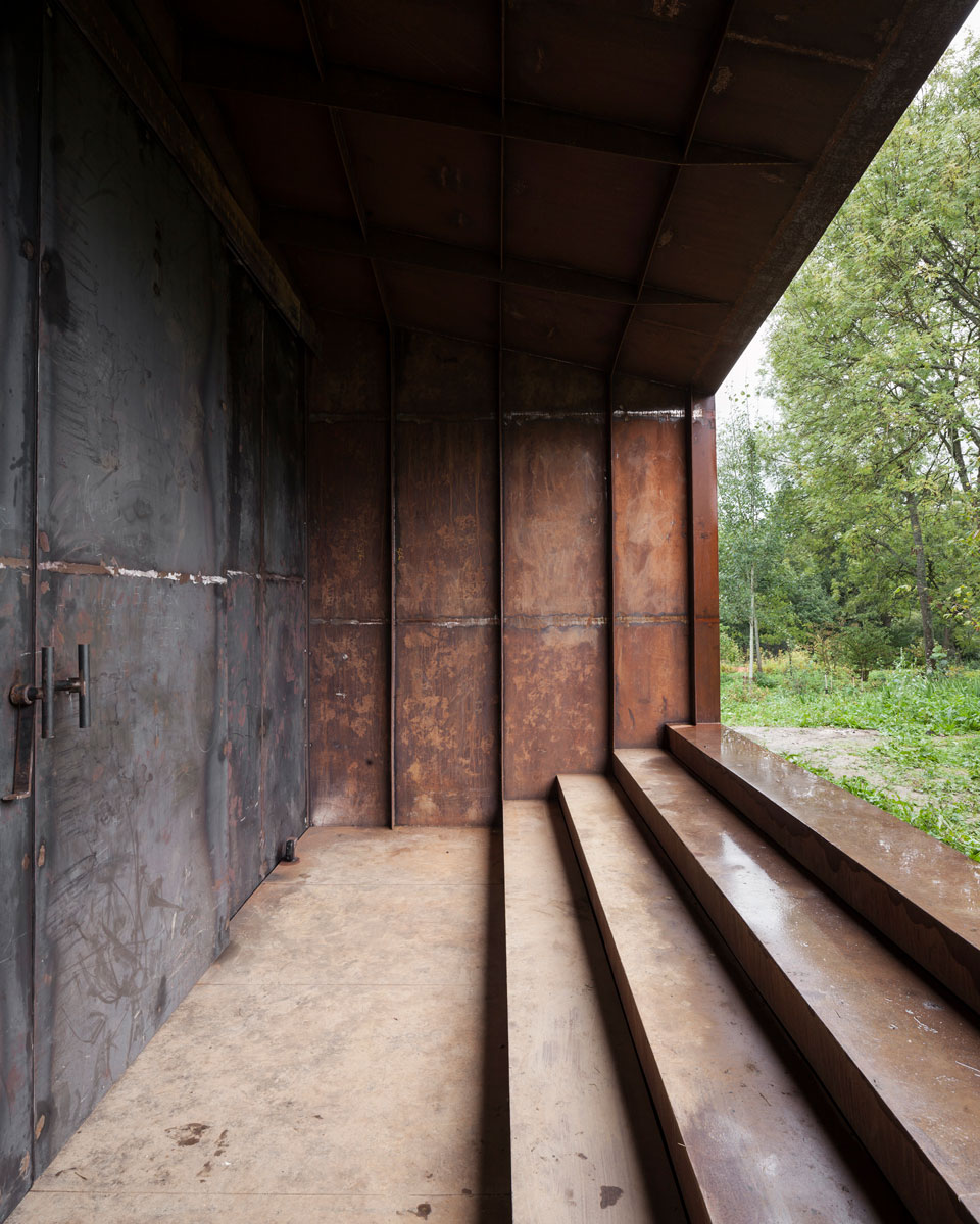 Carmody Groarke studio in a ruin two pavilions